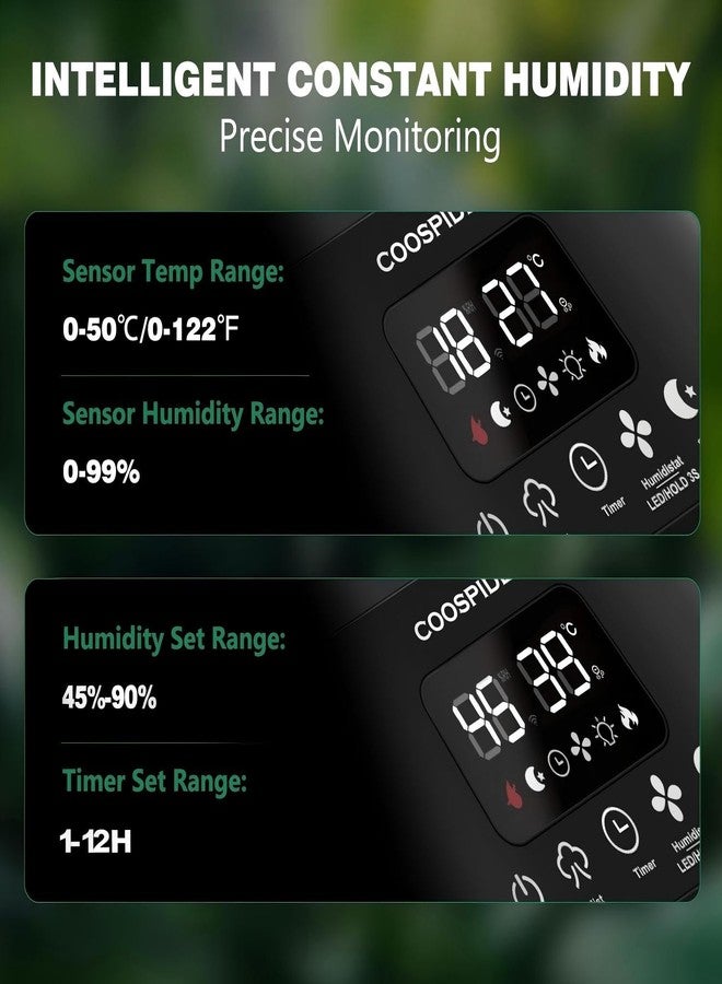 Coospider 5L Reptile Fogger Humidifier, Automatic Humidifiers for Reptiles Tank, Terrarium Humidifiers with Timer and Humidity Control, Reptile Misting System for Reptiles Amphibians Herps Vivarium - Image 3